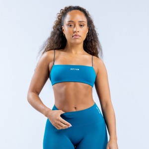 DFYNE Defy Strappy Sport Melltartó Női Kék | 70358-XYID