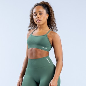DFYNE Dynamic Backless Sport Melltartó Női Zöld | 94760-ODHU