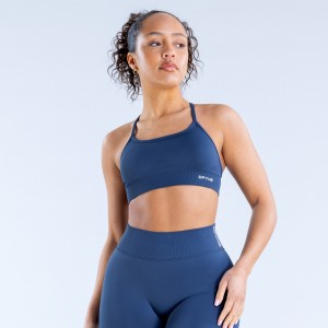 DFYNE Dynamic Backless Sport Melltartó Női Sötétkék | 70195-MVZD