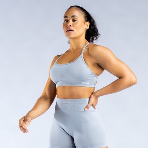 DFYNE Dynamic Backless Sport Melltartó Női Világos Szürke | 14628-PGRQ