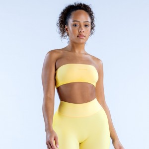DFYNE Ignite Bandeau Sport Melltartó Női Citrom | 21468-IDPL