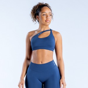 DFYNE Impact Asymmetric Sport Melltartó Női Sötétkék | 47938-KIYU