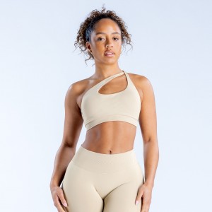 DFYNE Impact Asymmetric Sport Melltartó Női Bézs | 62930-DUVX