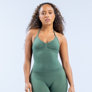 DFYNE Impact Longline Strappy Felső Női Zöld | 59076-GFOX