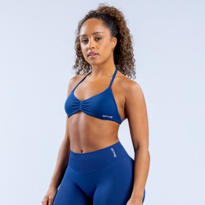 DFYNE Impact Strappy Sport Melltartó Női Kék | 04261-RDNU