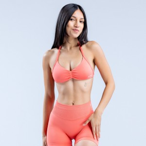 DFYNE Impact Strappy Sport Melltartó Női Korall | 04532-ANLO