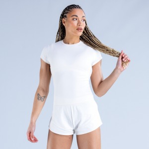 DFYNE Origin Fitted Póló Női Fehér | 64259-AWVO
