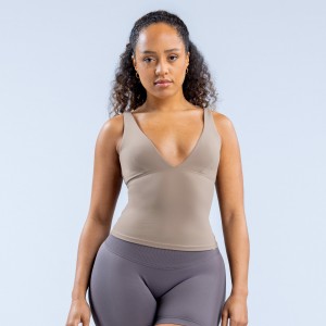 DFYNE Origin Minimal Sports Felső Női Khaki | 25387-HZEN