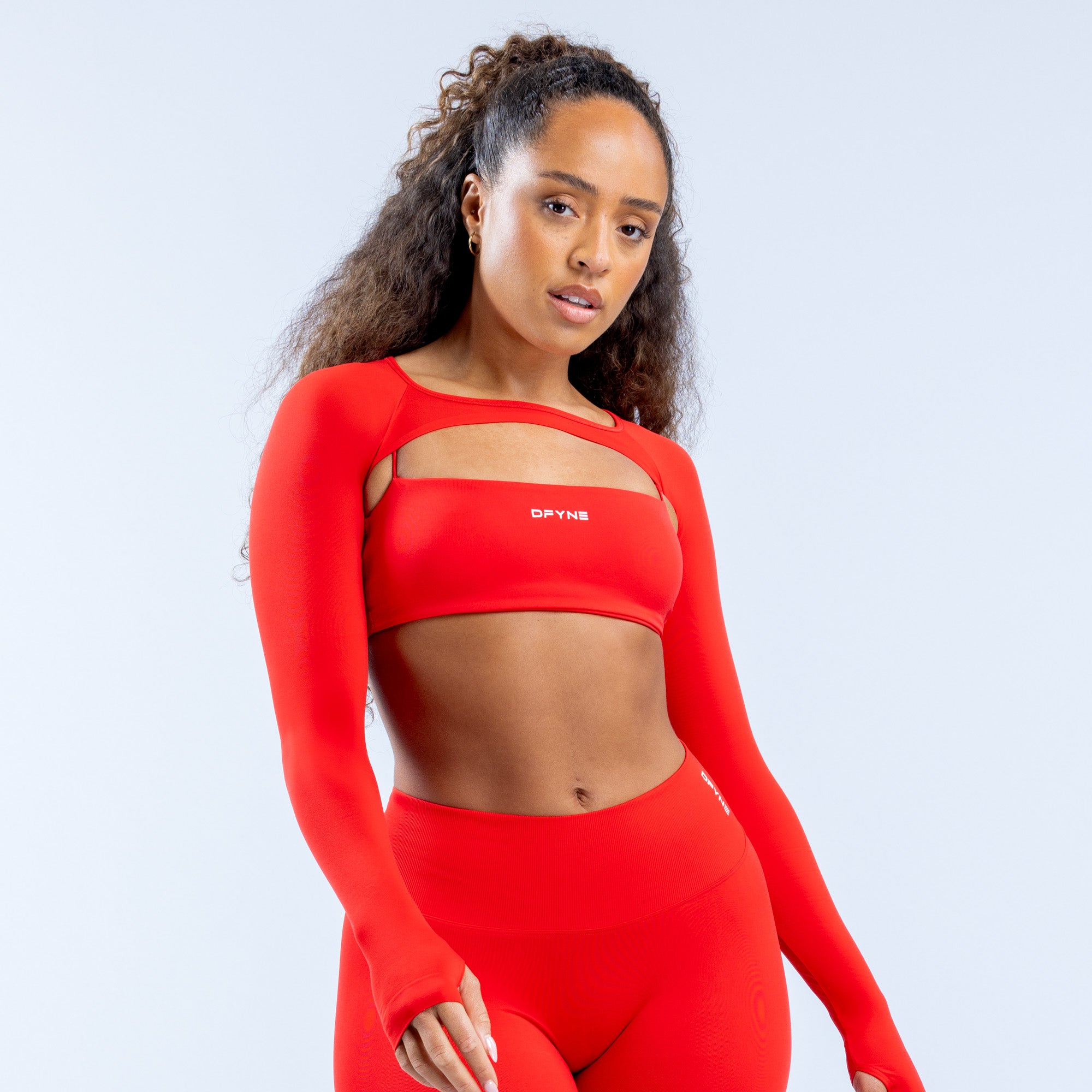 DFYNE Defy Long Sleeve Shrug Női Narancssárga | 20651-MAXL