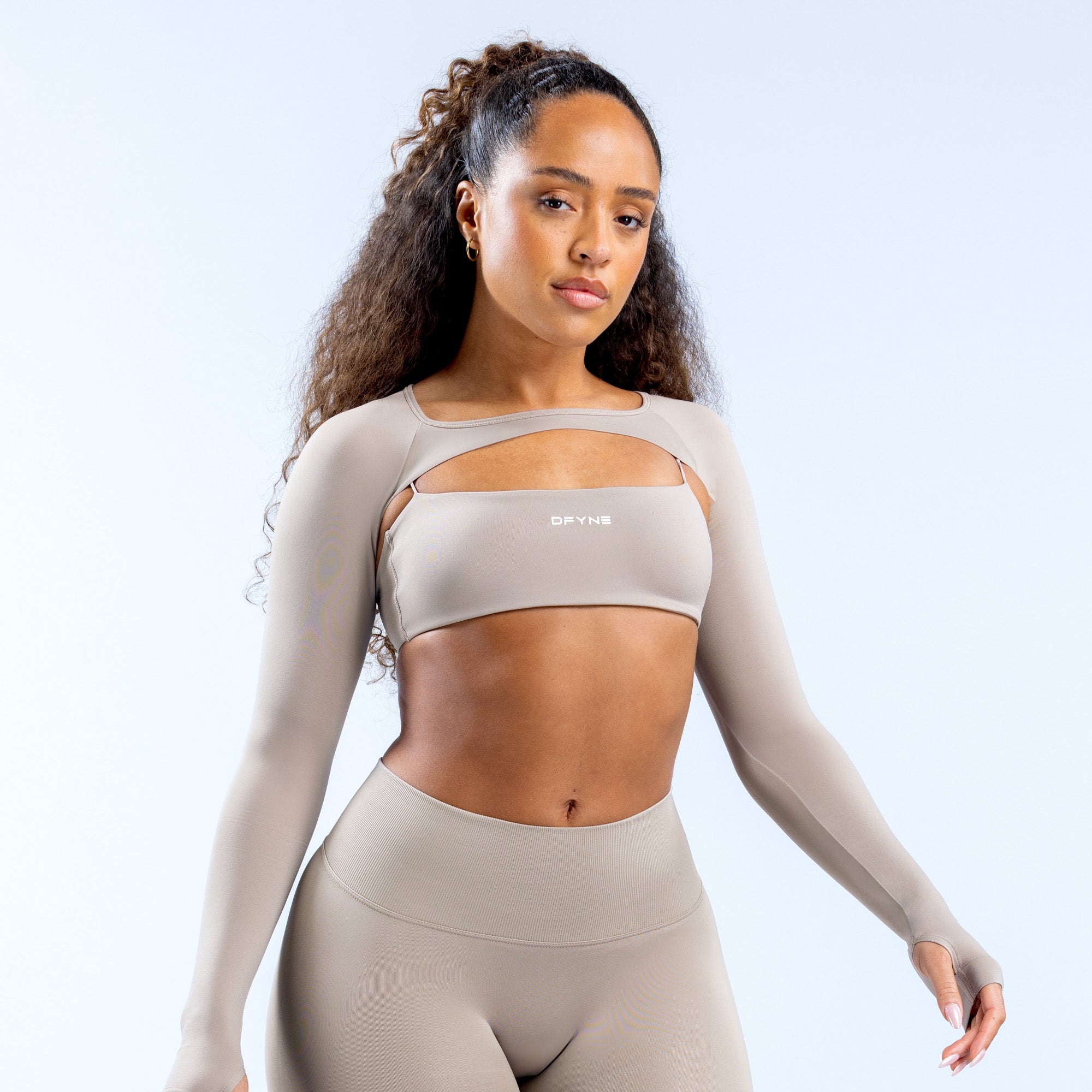 DFYNE Defy Long Sleeve Shrug Női Szürke | 07695-BPAC