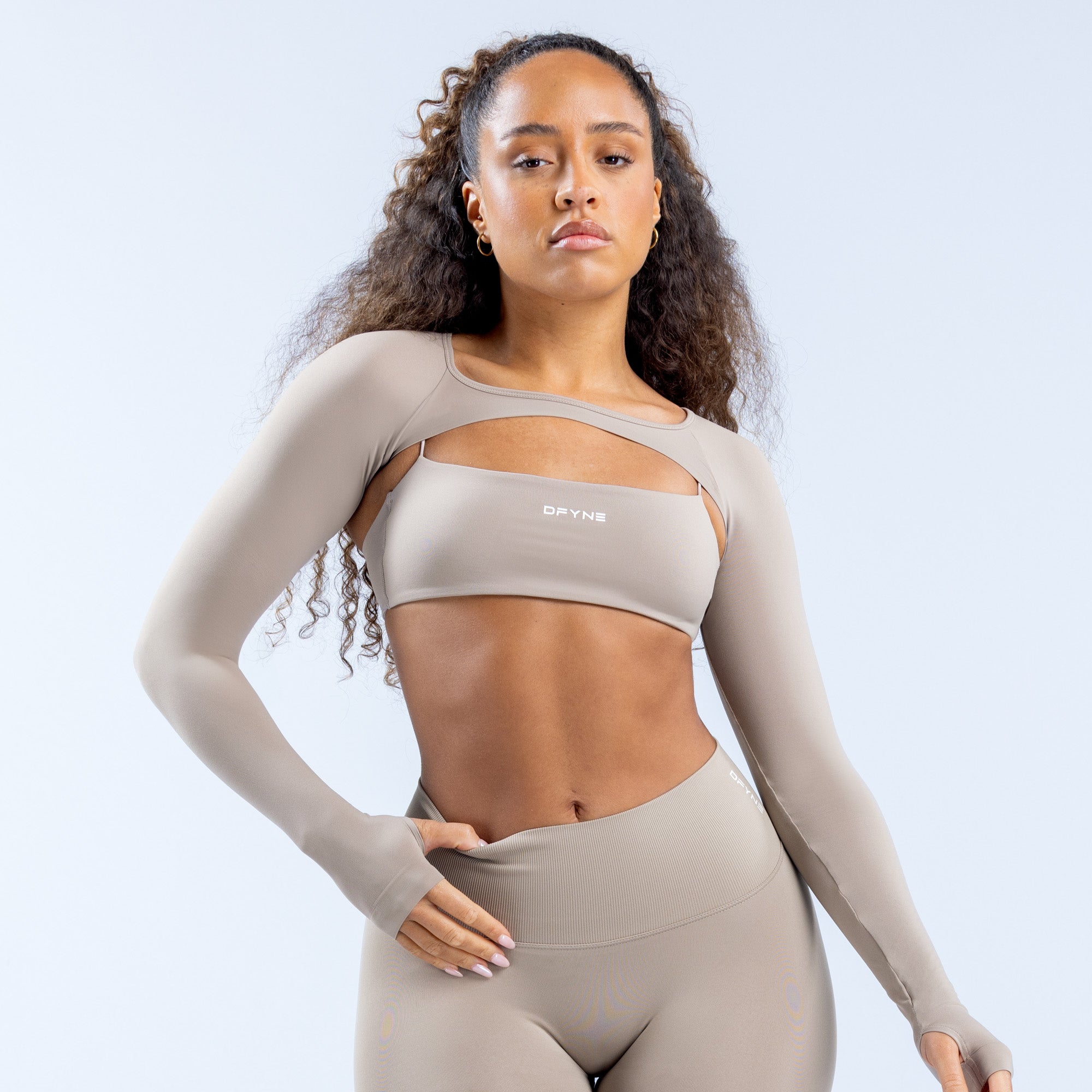 DFYNE Defy Long Sleeve Shrug Női Szürke | 07695-BPAC