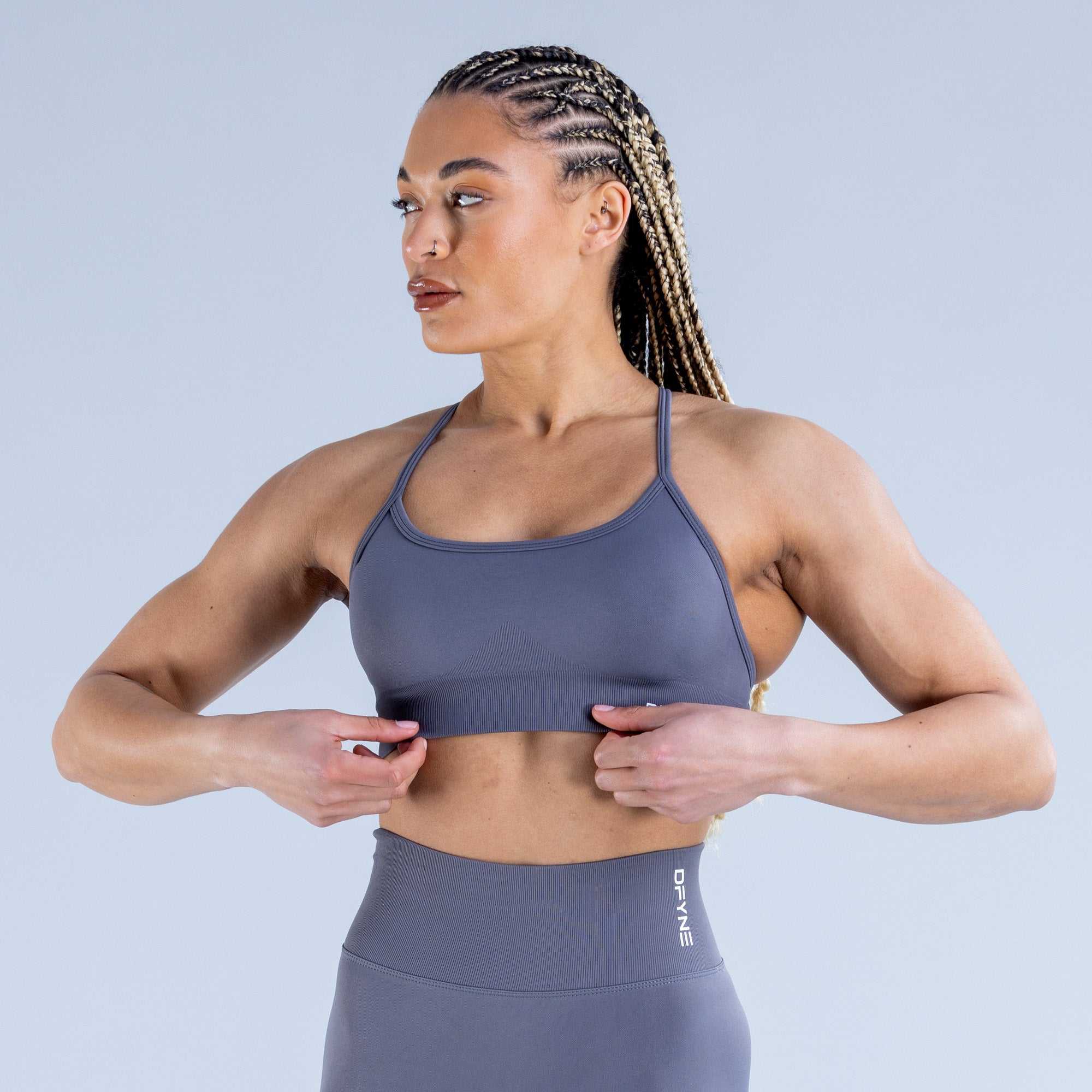 DFYNE Dynamic Backless Sport Melltartó Női Sötétszürke | 64912-TIHO