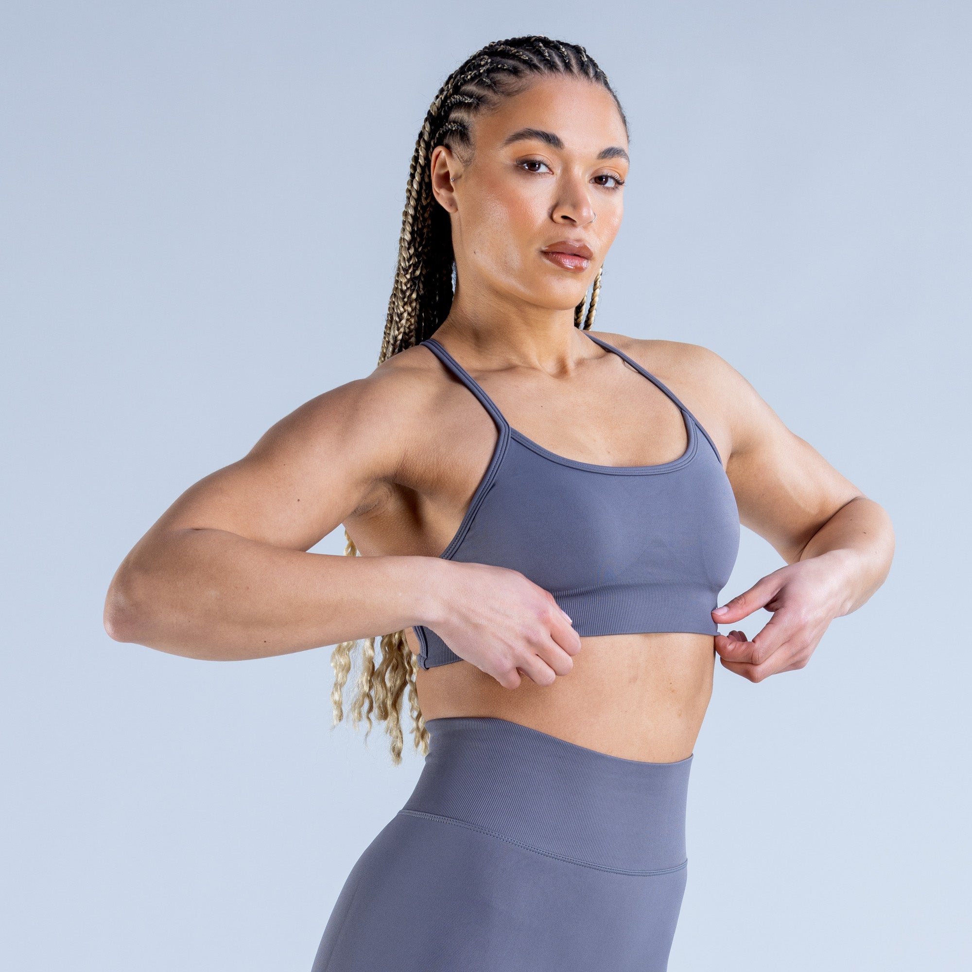DFYNE Dynamic Backless Sport Melltartó Női Sötétszürke | 64912-TIHO