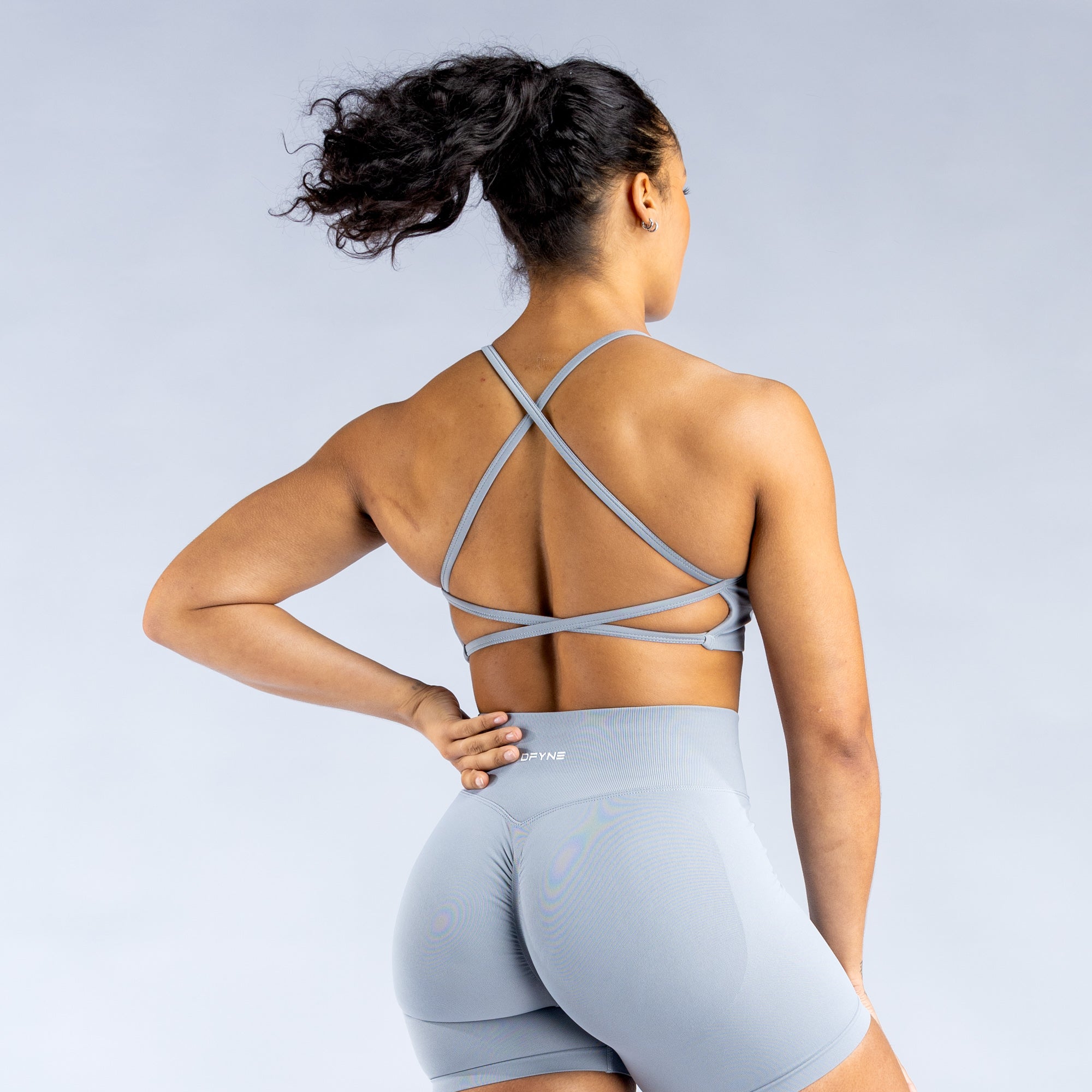 DFYNE Dynamic Backless Sport Melltartó Női Világos Szürke | 14628-PGRQ