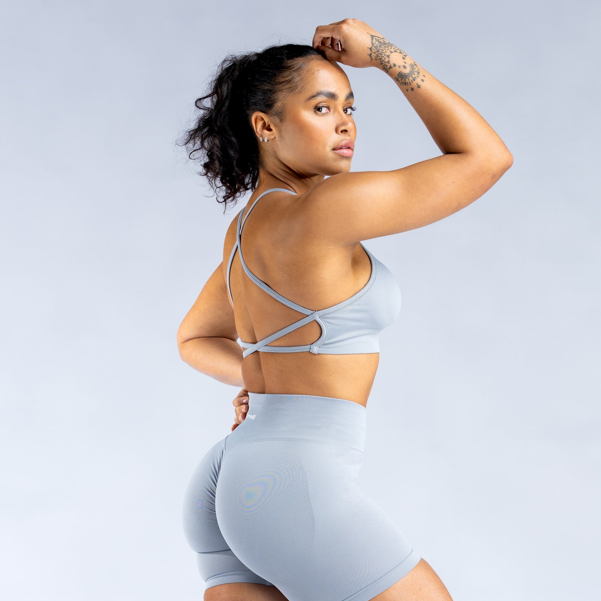 DFYNE Dynamic Backless Sport Melltartó Női Világos Szürke | 14628-PGRQ