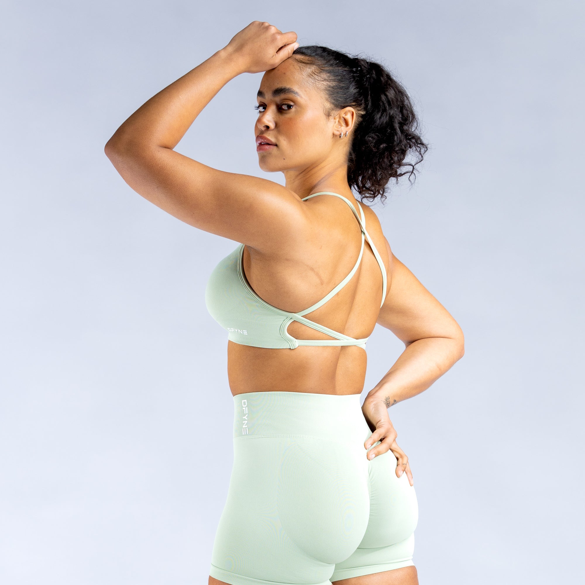 DFYNE Dynamic Backless Sport Melltartó Női Zöld | 73280-KXVZ