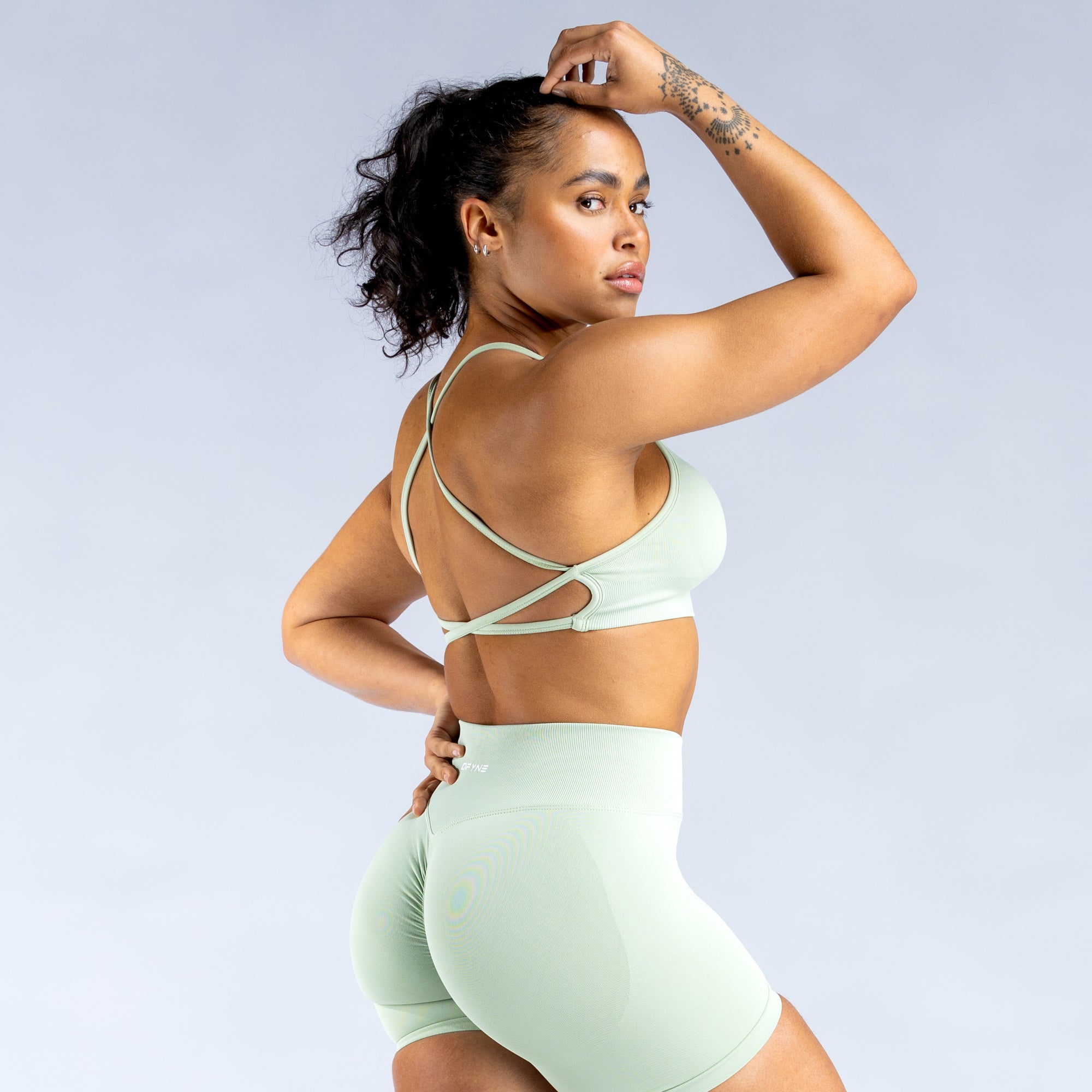 DFYNE Dynamic Backless Sport Melltartó Női Zöld | 73280-KXVZ
