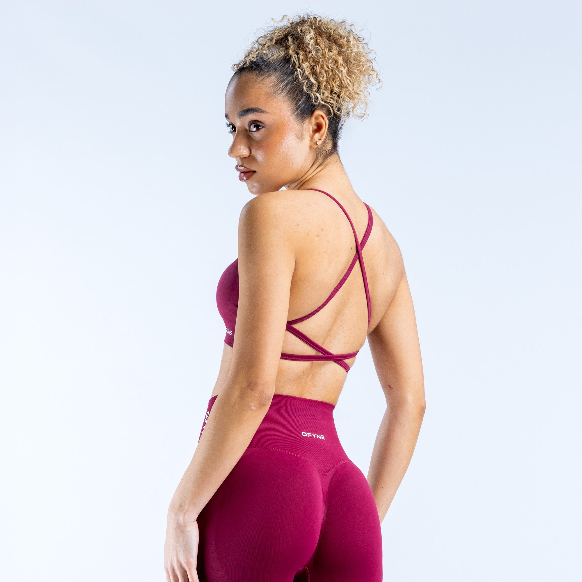 DFYNE Dynamic Backless Sport Melltartó Női Fukszia | 32108-XGHM