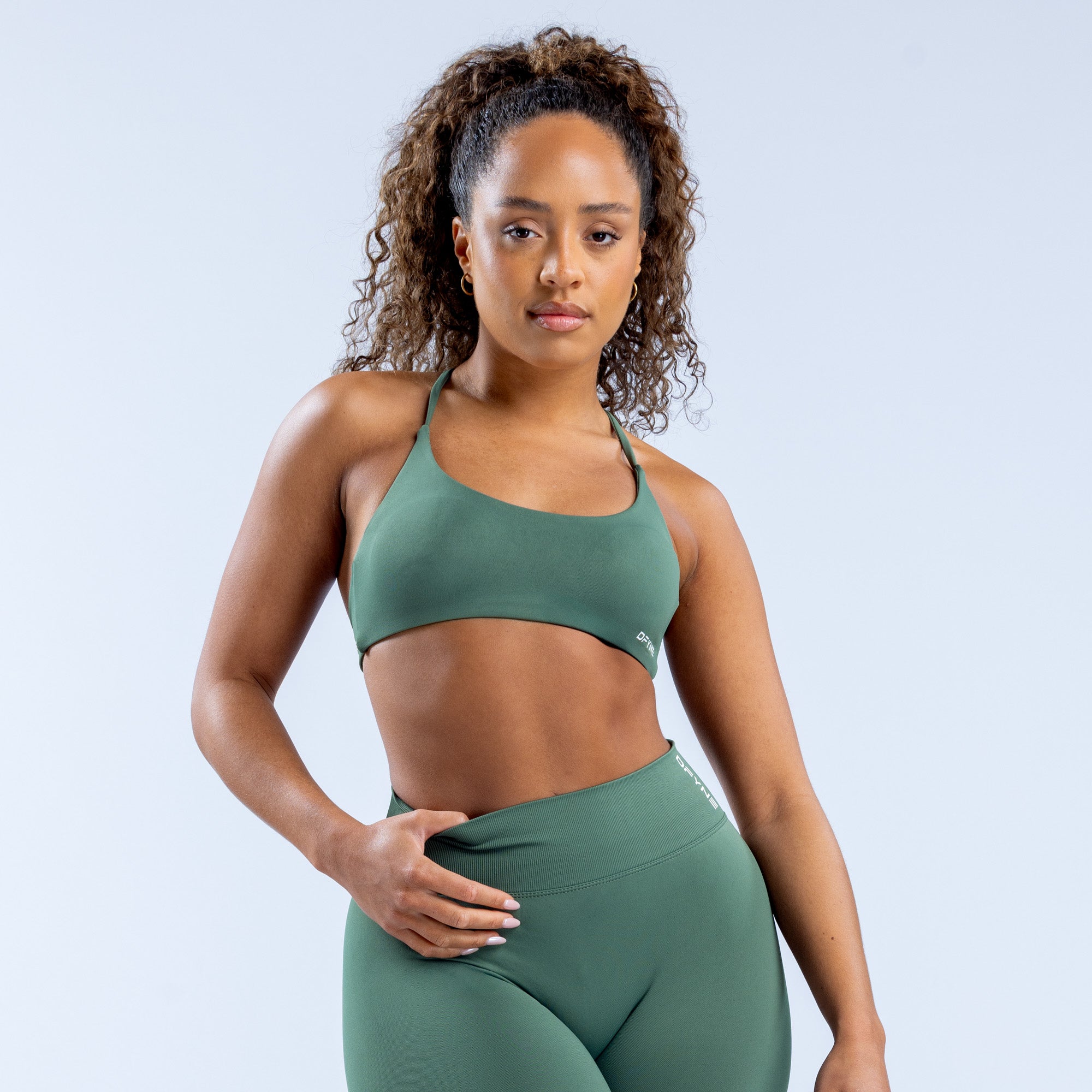 DFYNE Dynamic Twist Back Sport Melltartó Női Zöld | 75026-HYZF