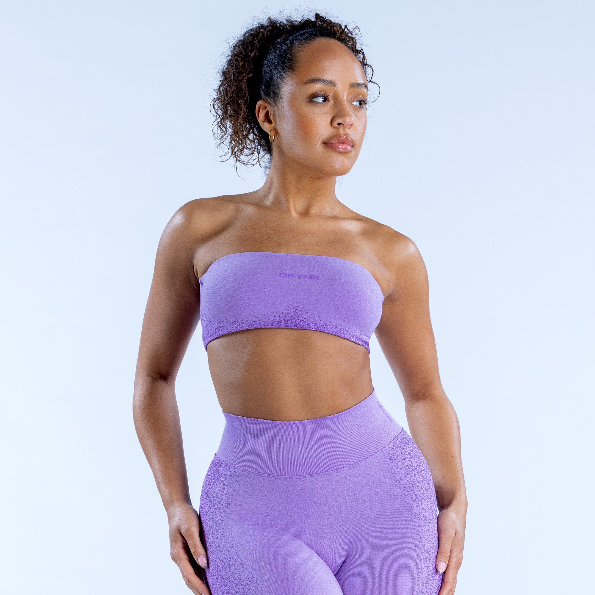 DFYNE Ignite Bandeau Sport Melltartó Női Lila | 45137-EBMS