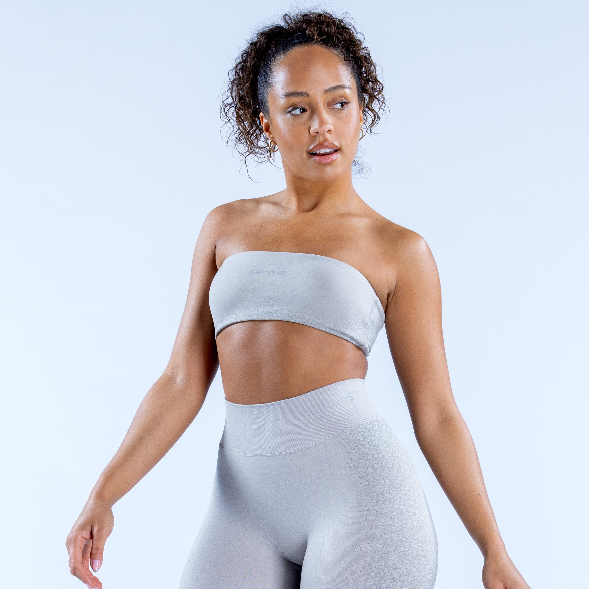 DFYNE Ignite Bandeau Sport Melltartó Női Világos Szürke | 18097-MQJS