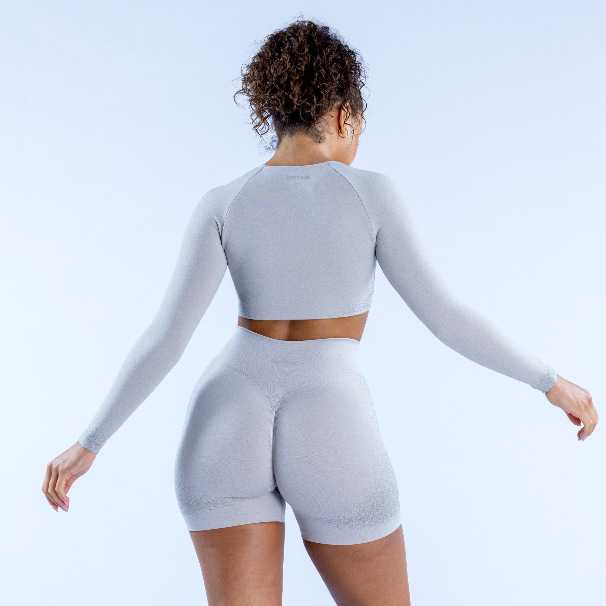 DFYNE Ignite Twist Front Crop Felső Női Világos Szürke | 74659-TVBI