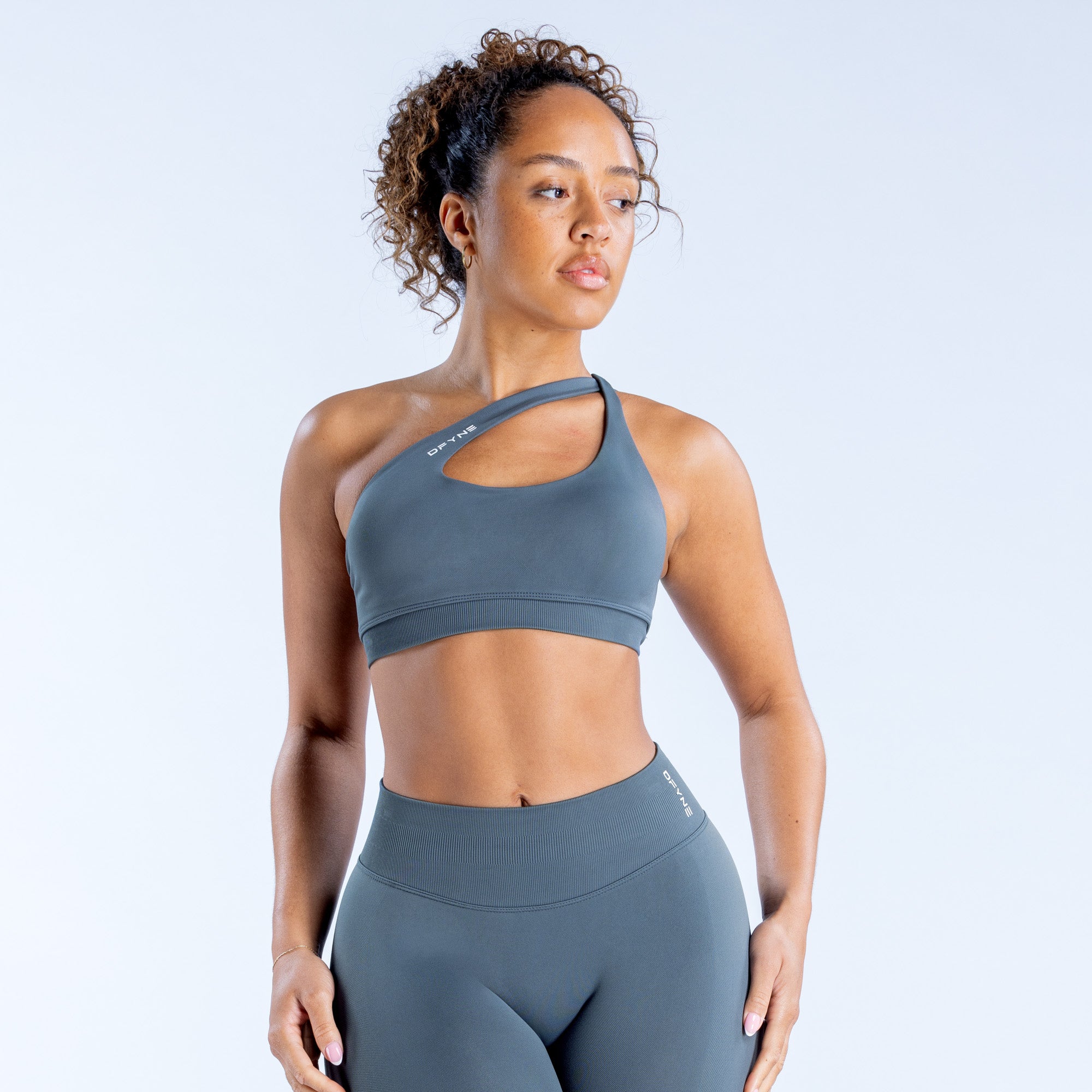 DFYNE Impact Asymmetric Sport Melltartó Női Szürke | 14726-BMDY