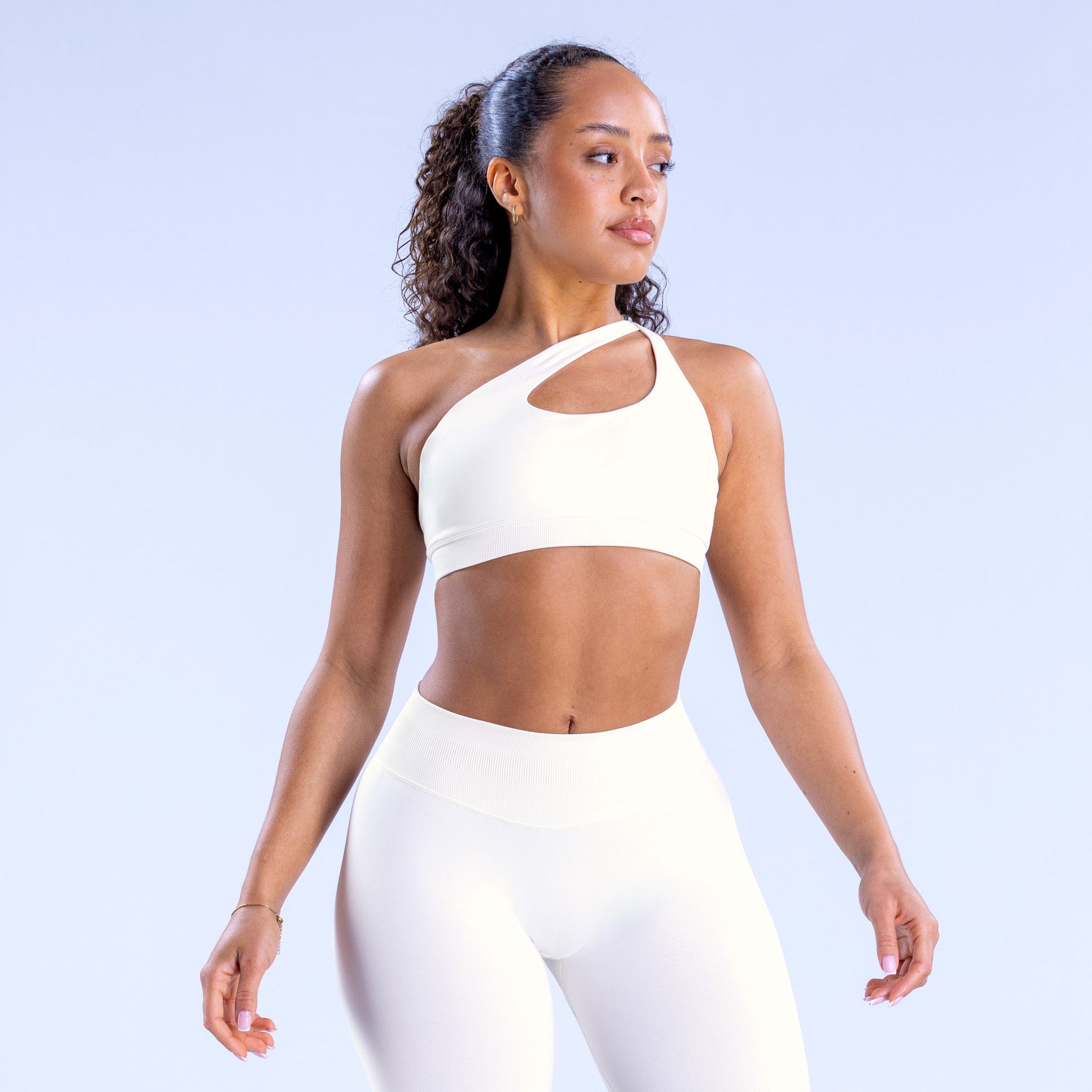 DFYNE Impact Asymmetric Sport Melltartó Női Fehér | 43567-PLMY