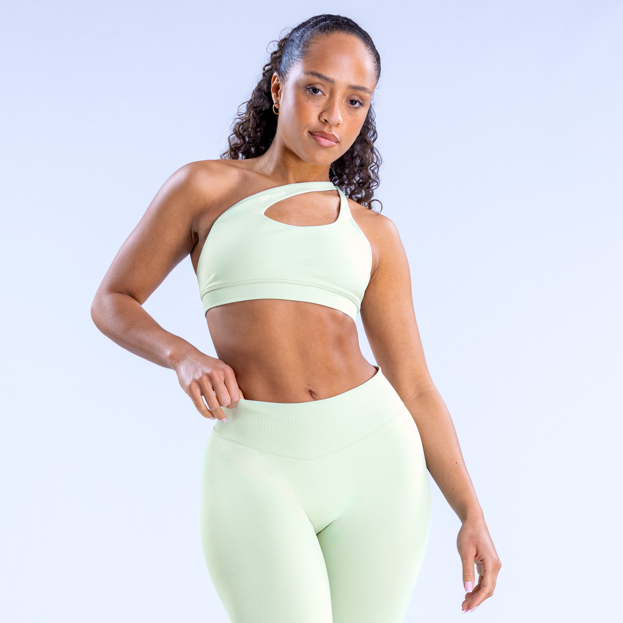 DFYNE Impact Asymmetric Sport Melltartó Női Zöld | 79238-OXYH