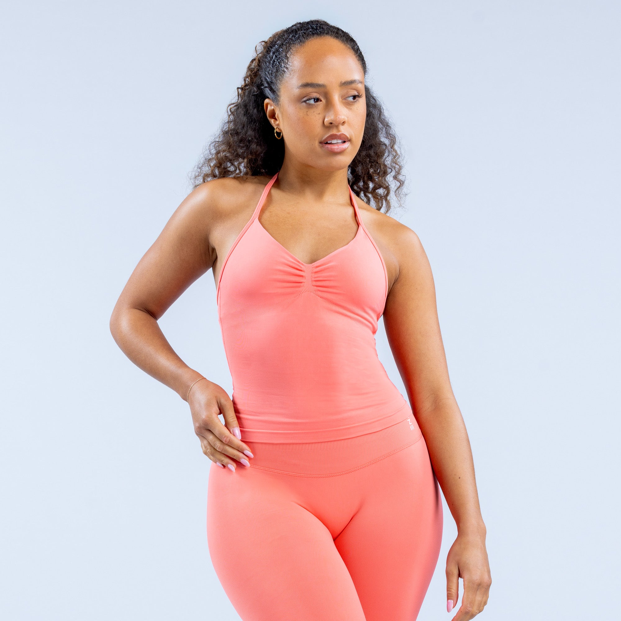 DFYNE Impact Longline Strappy Felső Női Korall | 68790-NCZR
