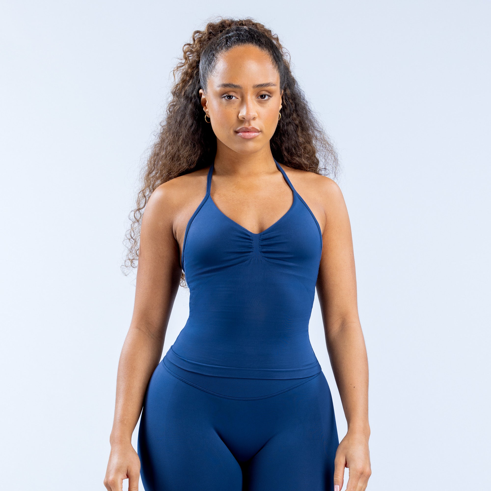 DFYNE Impact Longline Strappy Felső Női Sötétkék | 34165-HYNF