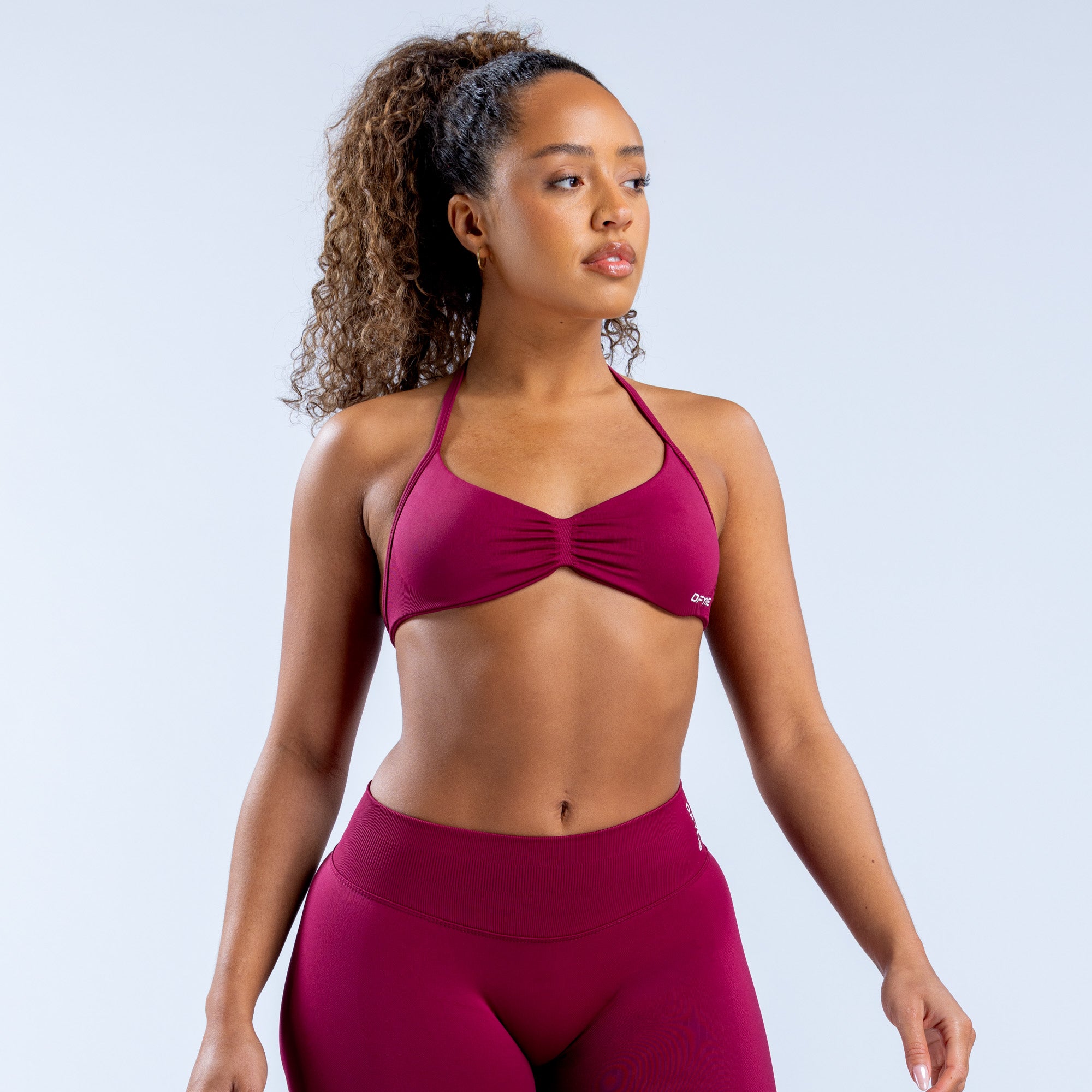DFYNE Impact Strappy Sport Melltartó Női Fukszia | 64715-ZPHJ