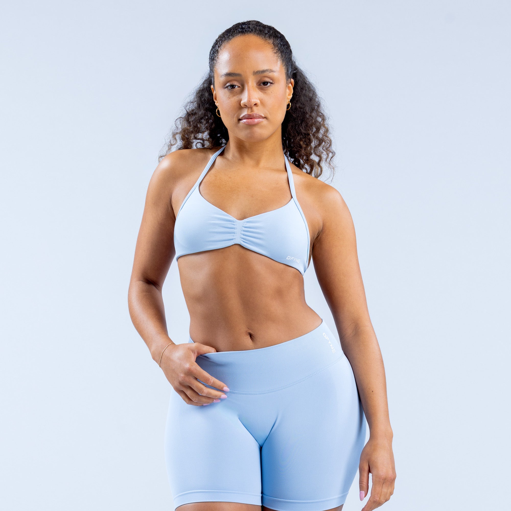DFYNE Impact Strappy Sport Melltartó Női Kék | 57123-VCHR