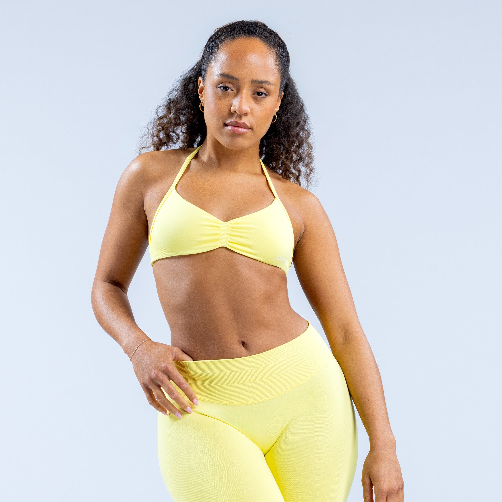 DFYNE Impact Strappy Sport Melltartó Női Sárga | 27691-MWRI