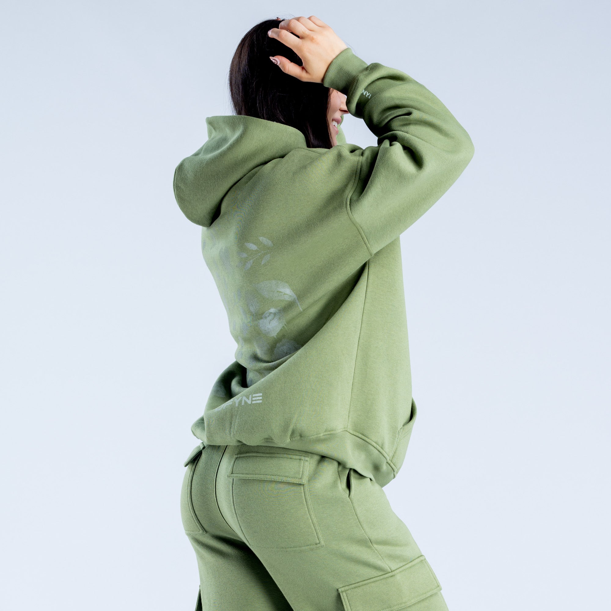 DFYNE Lanyi Edit Oversized Kapucnis Pulóver Női Mélyzöld | 18360-PSQA