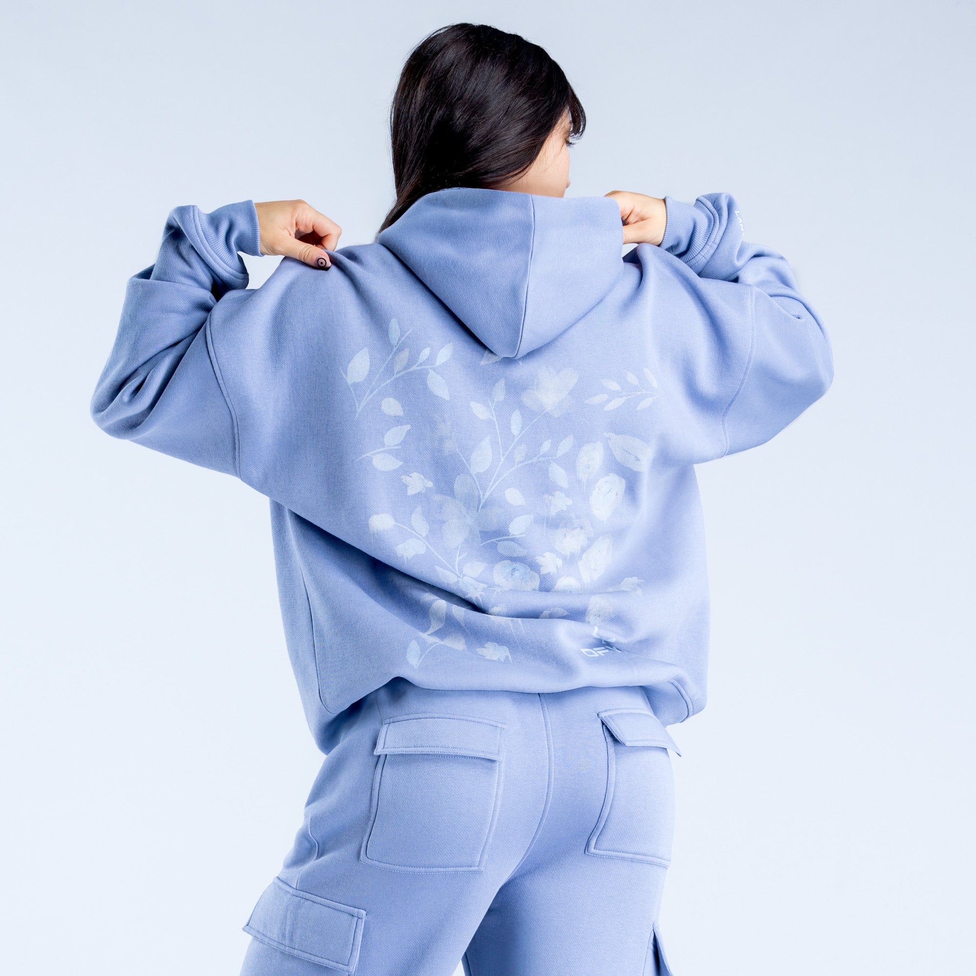 DFYNE Lanyi Edit Oversized Kapucnis Pulóver Női Kék | 41783-BVGI