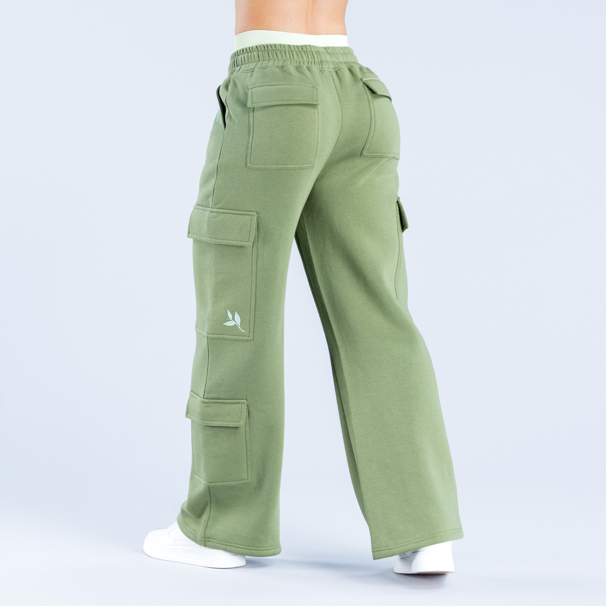DFYNE Lanyi Edit Wide Leg Cargo Jogger Nadrág Női Mélyzöld | 46135-XELO