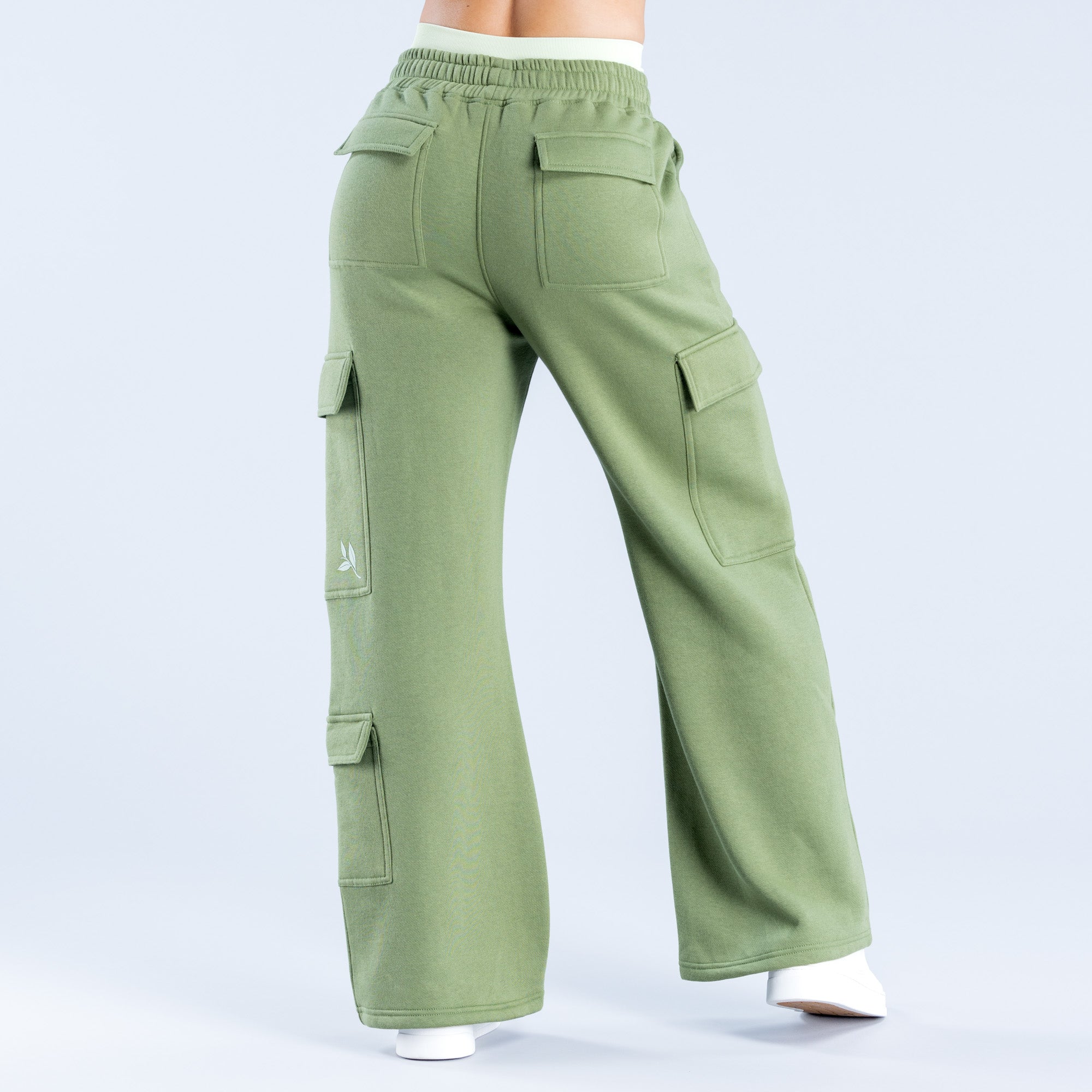 DFYNE Lanyi Edit Wide Leg Cargo Jogger Nadrág Női Mélyzöld | 46135-XELO