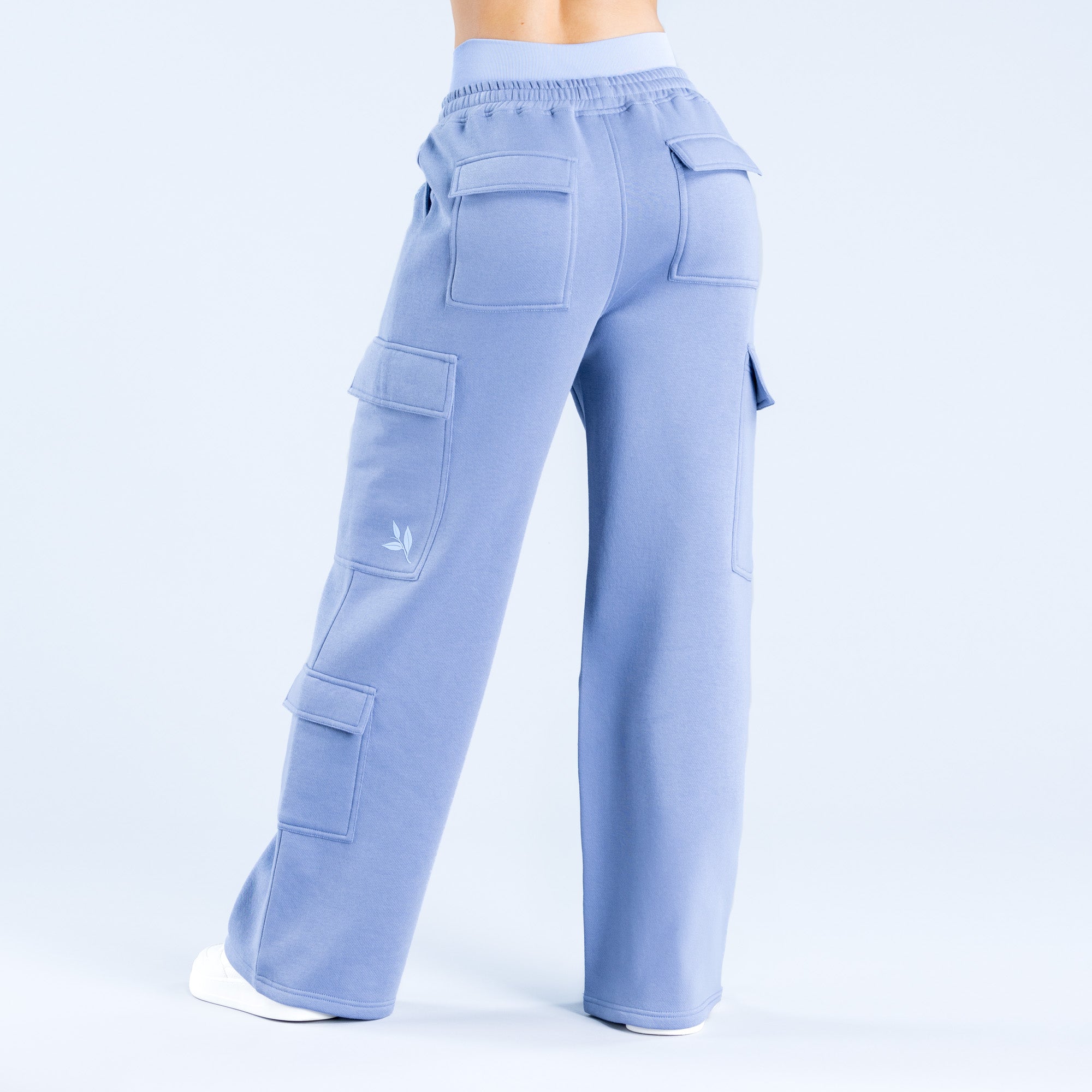 DFYNE Lanyi Edit Wide Leg Cargo Jogger Nadrág Női Kék | 45369-HWQL