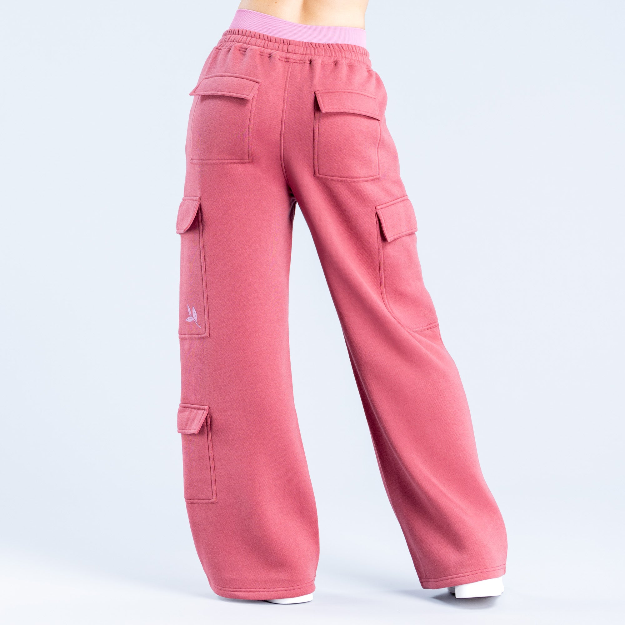 DFYNE Lanyi Edit Wide Leg Cargo Jogger Nadrág Női Mélyrózsaszín | 19028-DMLC