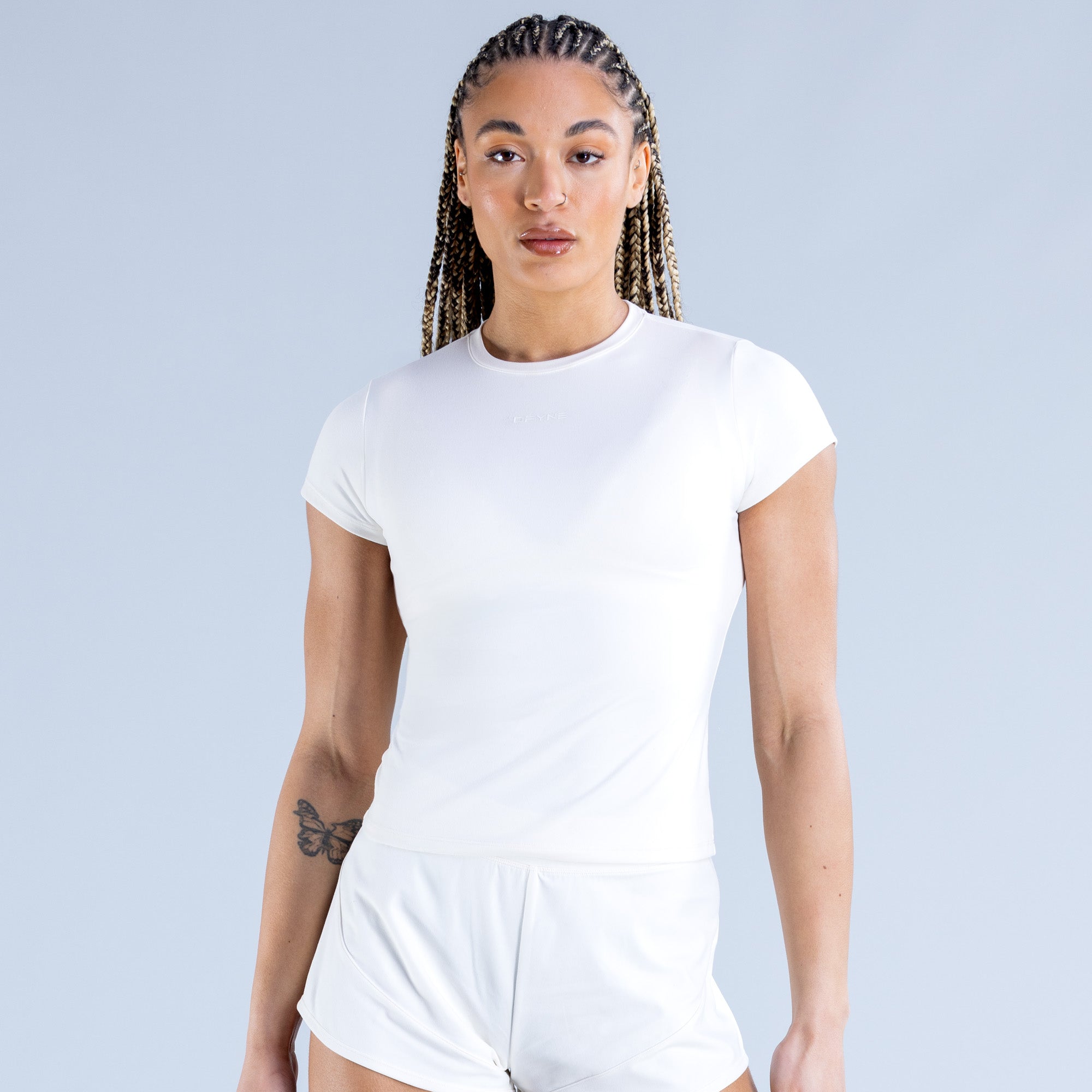 DFYNE Origin Fitted Póló Női Fehér | 64259-AWVO