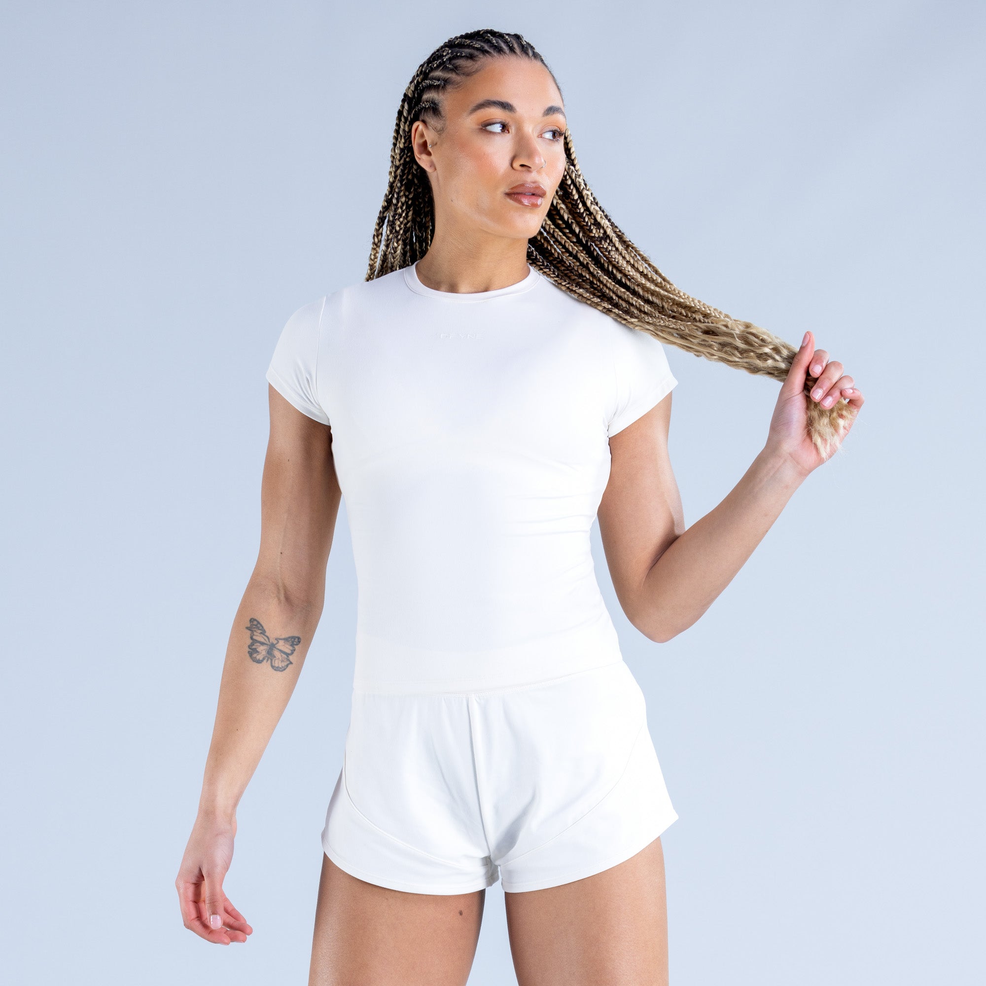 DFYNE Origin Fitted Póló Női Fehér | 64259-AWVO