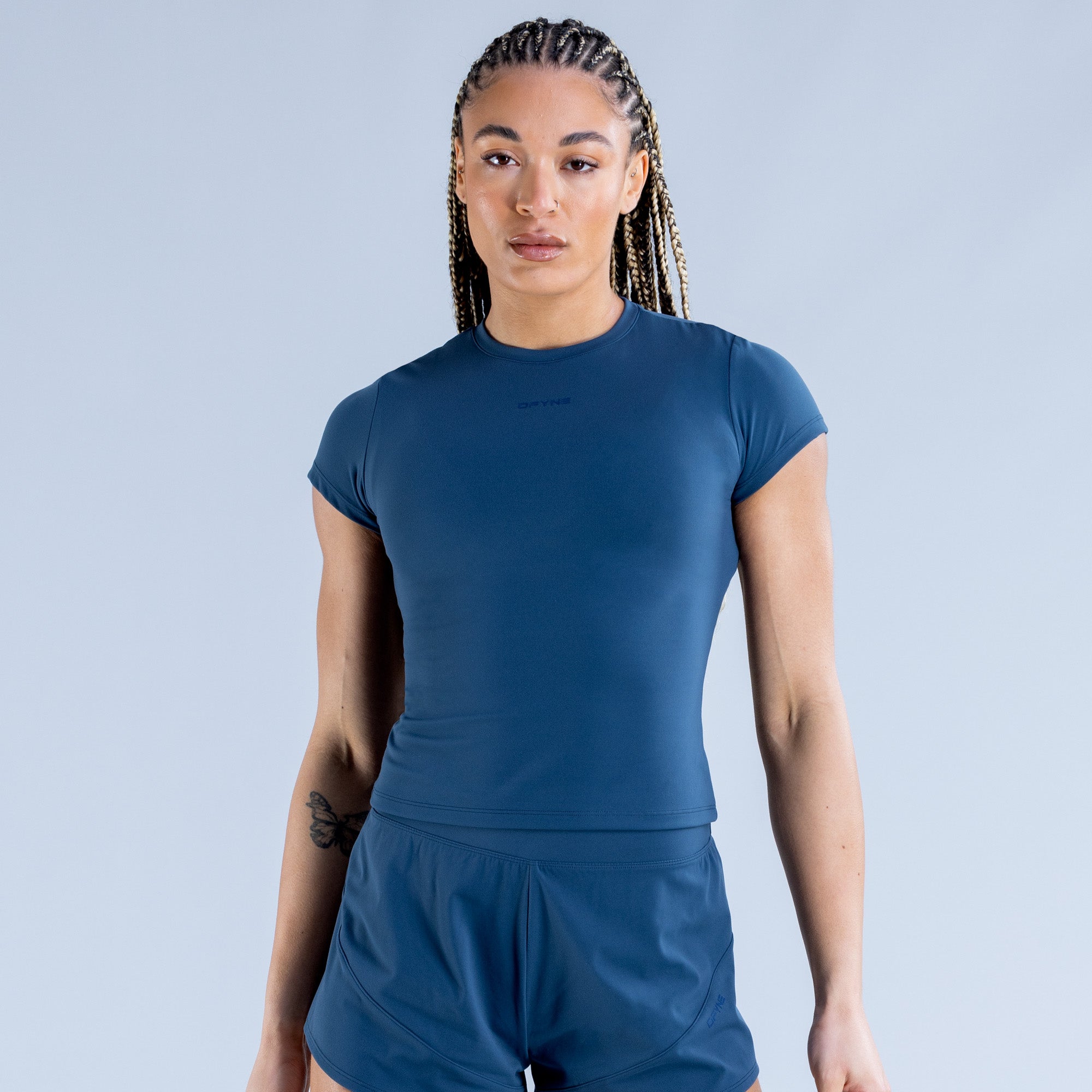 DFYNE Origin Fitted Póló Női Kék | 40397-NWKY