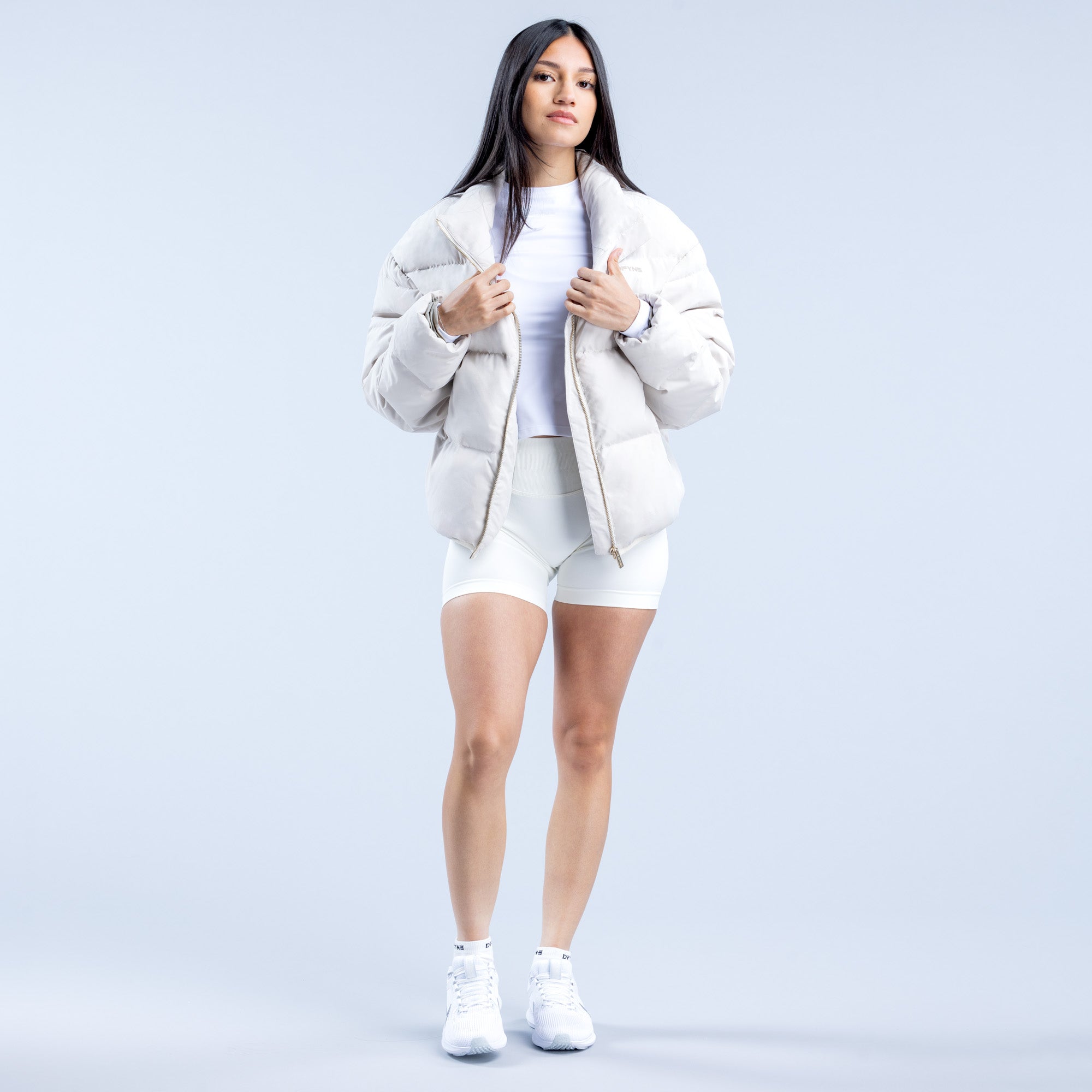 DFYNE Revive Short Down Kabát Női Fehér | 87961-LCSZ