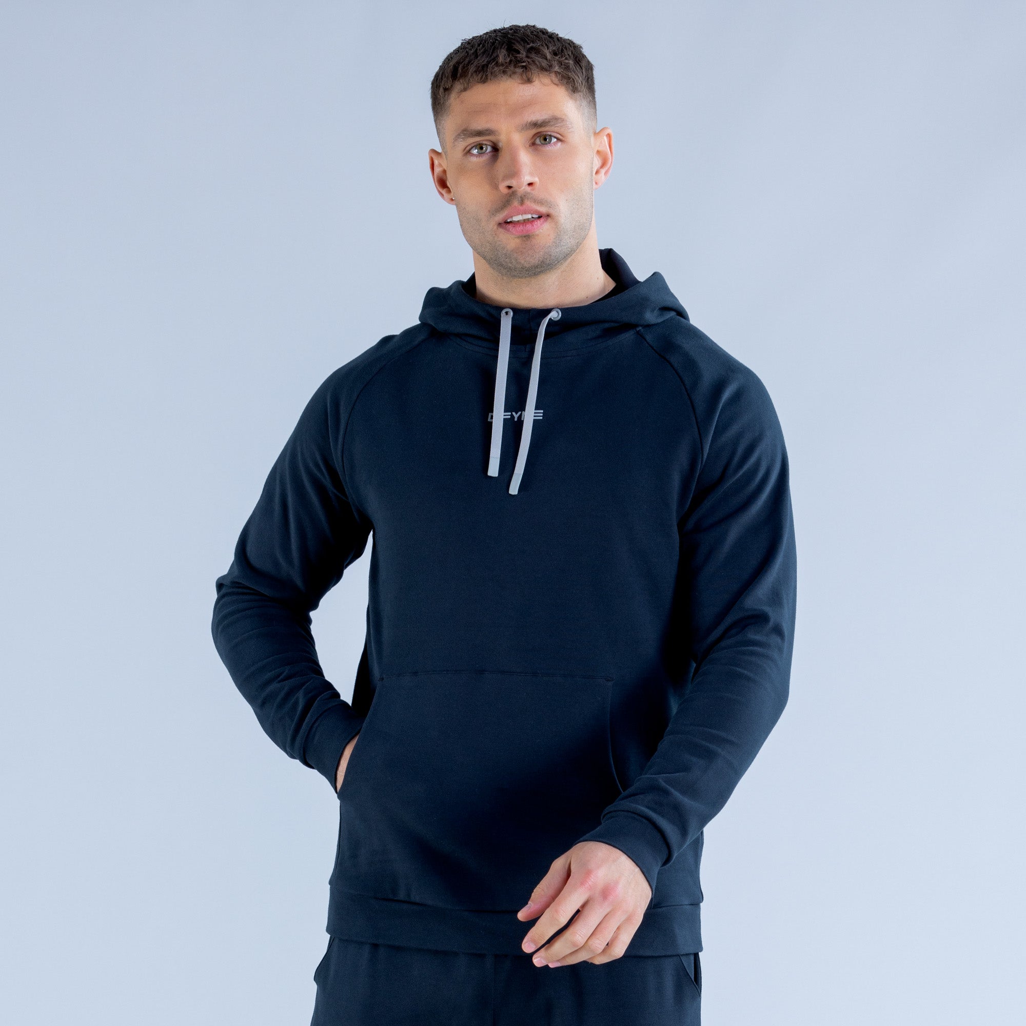 DFYNE Stealth Midweight Kapucnis Pulóver Férfi Fekete | 06943-XGED
